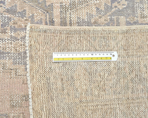 4x7 Vintage Brown Persian Style Hand Knotted Low Pile Wool Area Rug